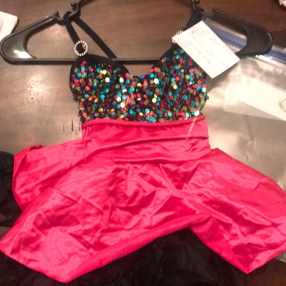 Hot pink sequin jazz dress.